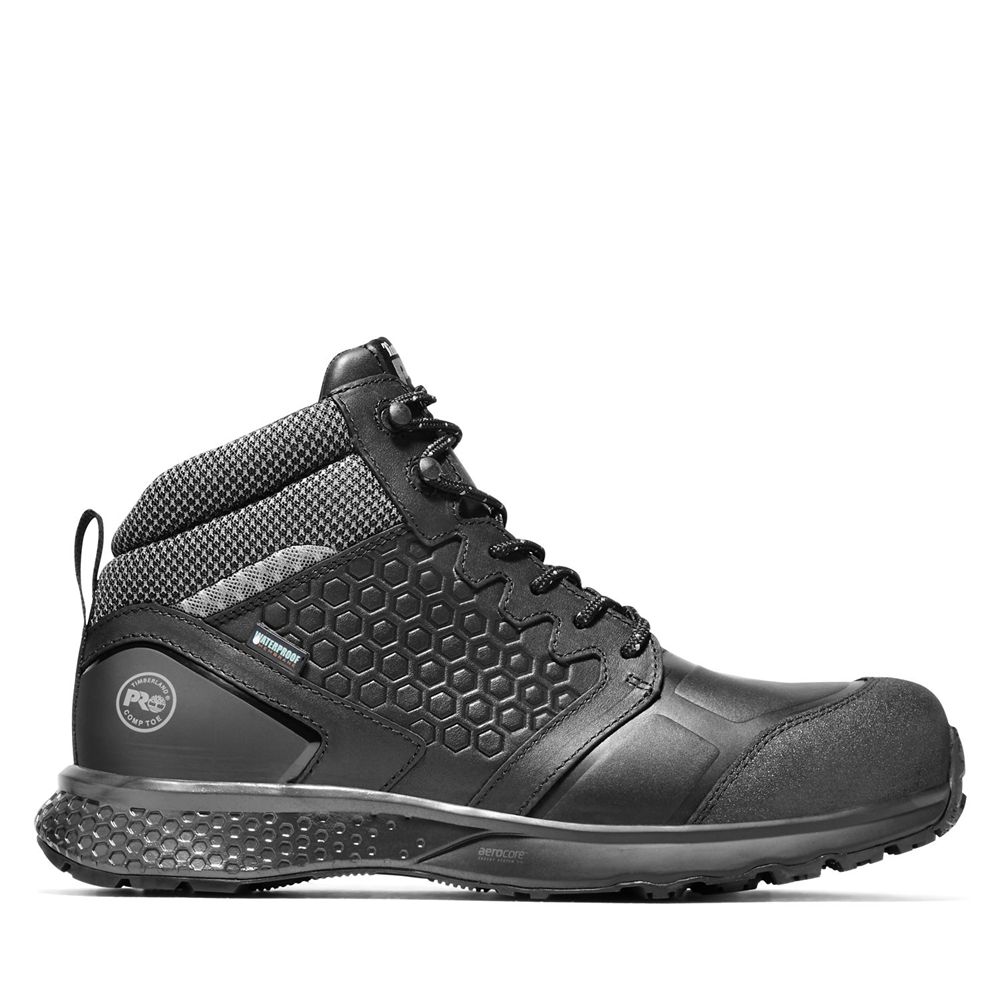 Bocanci De Muncă Timberland Barbati Negrii - Pro® Reaxion Comp Toe - Romania - NKWHRY792